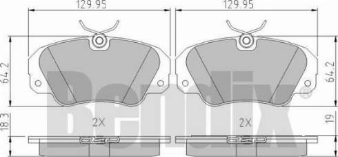 BENDIX 510272 - Комплект спирачно феродо, дискови спирачки vvparts.bg