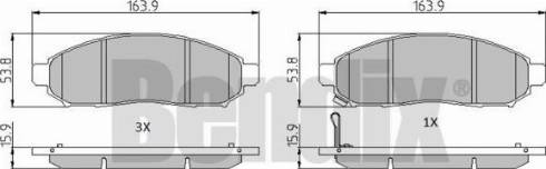 BENDIX 510756 - Комплект спирачно феродо, дискови спирачки vvparts.bg