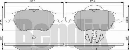 BENDIX 510769 - Комплект спирачно феродо, дискови спирачки vvparts.bg