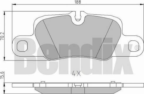 BENDIX 510737 - Комплект спирачно феродо, дискови спирачки vvparts.bg