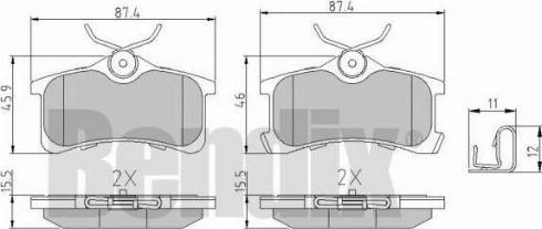 BENDIX 510778 - Комплект спирачно феродо, дискови спирачки vvparts.bg