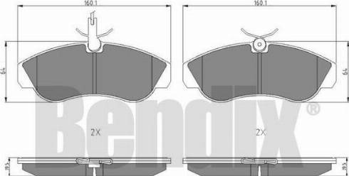 BENDIX 511029 - Комплект спирачно феродо, дискови спирачки vvparts.bg