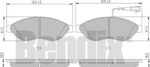 BENDIX 511144 - Комплект спирачно феродо, дискови спирачки vvparts.bg