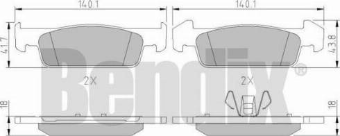 BENDIX 511137 - Комплект спирачно феродо, дискови спирачки vvparts.bg