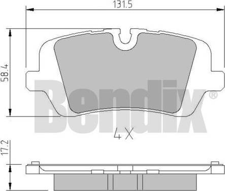 BENDIX 511126 - Комплект спирачно феродо, дискови спирачки vvparts.bg