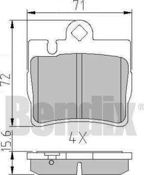 BENDIX 511299 - Комплект спирачно феродо, дискови спирачки vvparts.bg