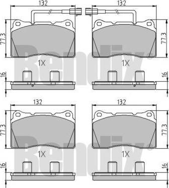 BENDIX 511264 - Комплект спирачно феродо, дискови спирачки vvparts.bg