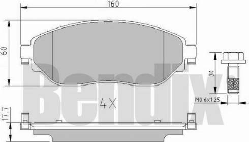 BENDIX 511234 - Комплект спирачно феродо, дискови спирачки vvparts.bg