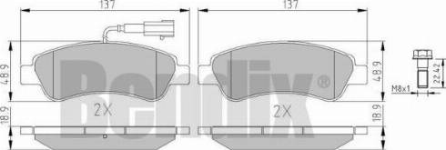 BENDIX 511235 - Комплект спирачно феродо, дискови спирачки vvparts.bg