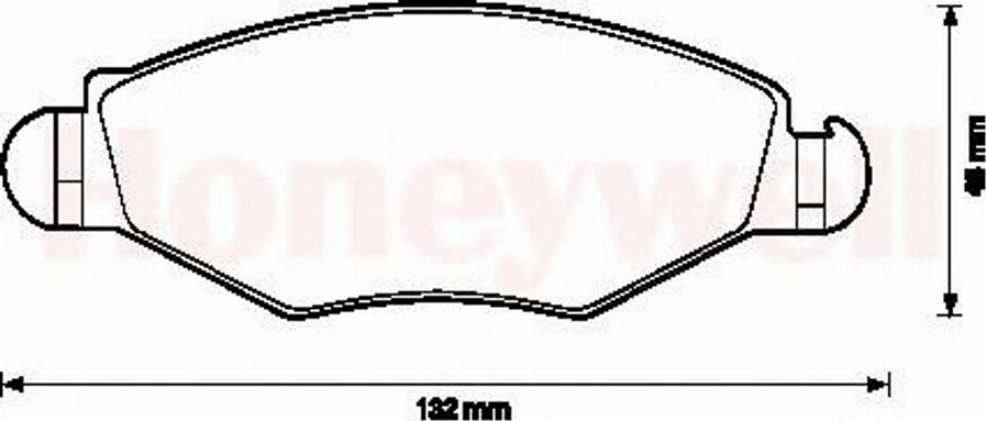 BENDIX 571954B - Комплект спирачно феродо, дискови спирачки vvparts.bg