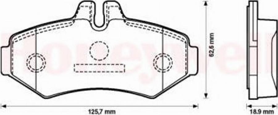 BENDIX 571950B - Комплект спирачно феродо, дискови спирачки vvparts.bg