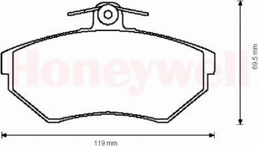 BENDIX 571969B - Комплект спирачно феродо, дискови спирачки vvparts.bg