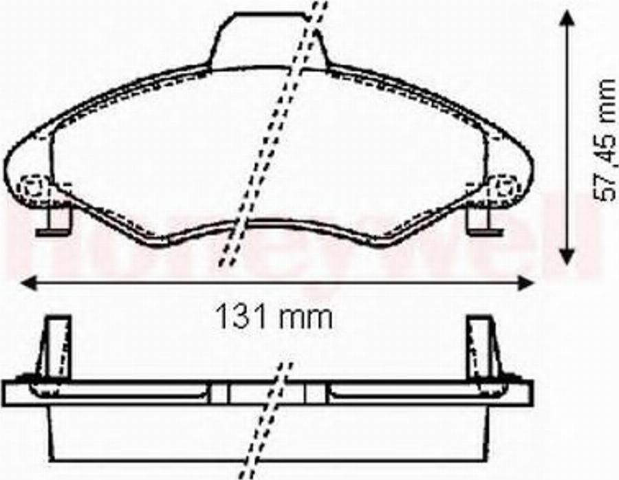 BENDIX 571964B - Комплект спирачно феродо, дискови спирачки vvparts.bg