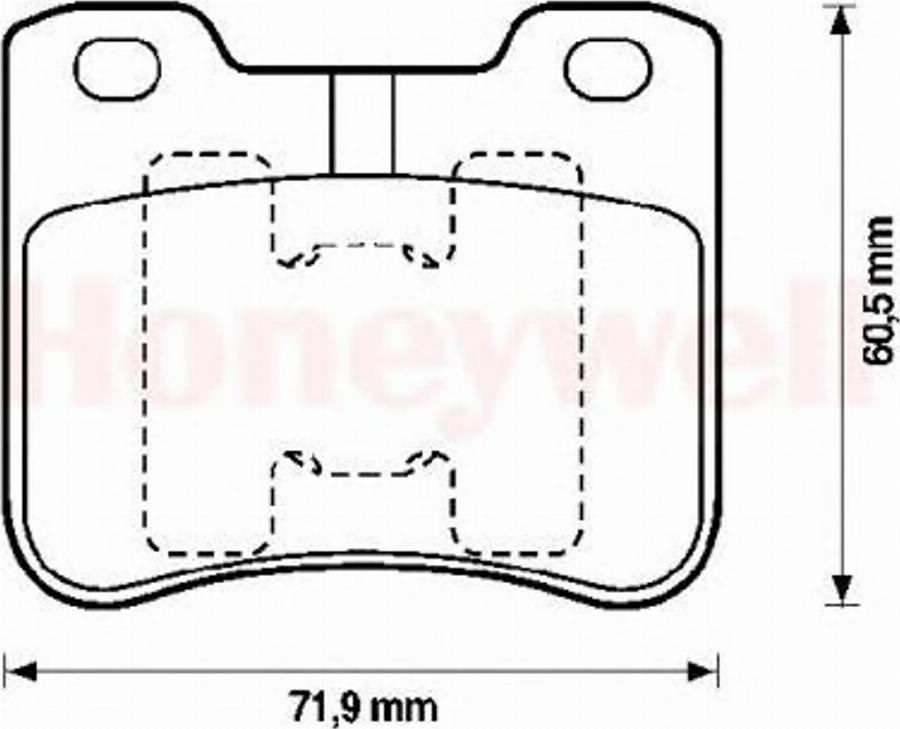 BENDIX 571912B - Комплект спирачно феродо, дискови спирачки vvparts.bg