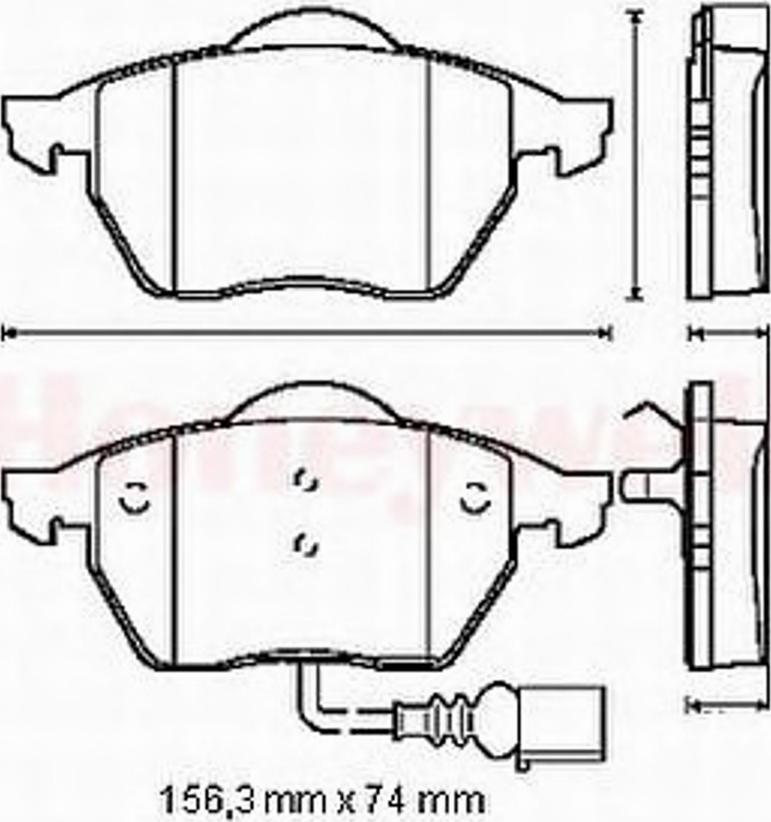 BENDIX 571984 B - Комплект спирачно феродо, дискови спирачки vvparts.bg