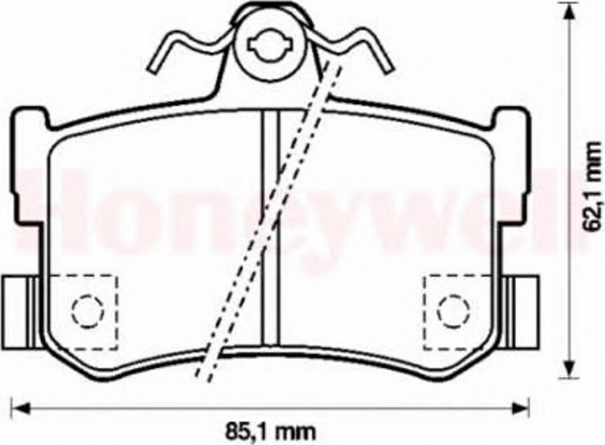 BENDIX 571938 B - Комплект спирачно феродо, дискови спирачки vvparts.bg