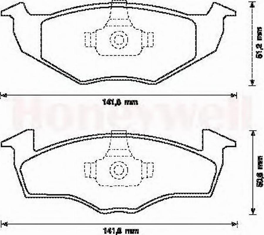 BENDIX 571923X - Комплект спирачно феродо, дискови спирачки vvparts.bg