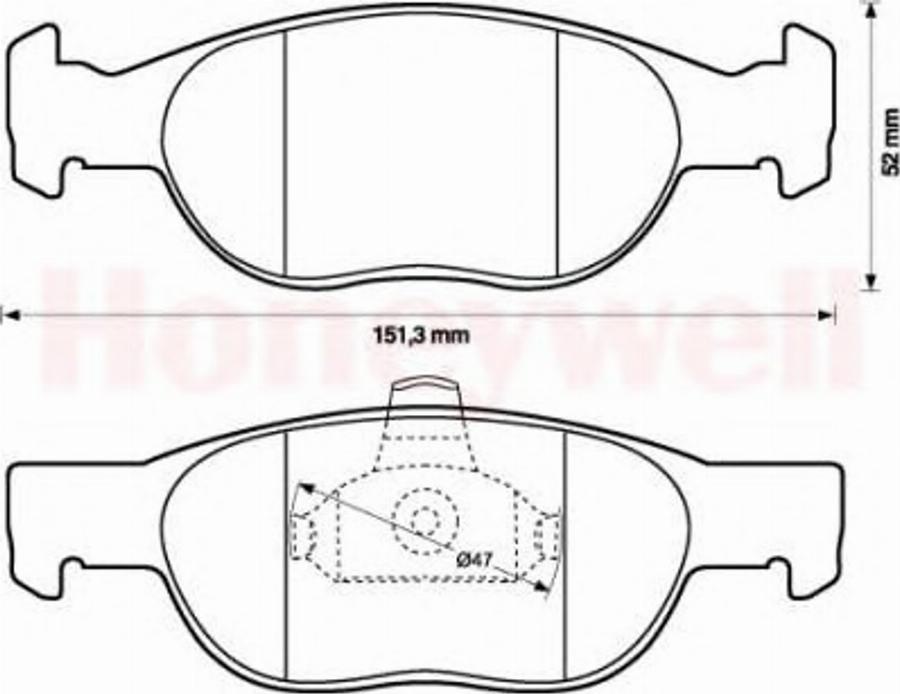 BENDIX 571972B - Комплект спирачно феродо, дискови спирачки vvparts.bg