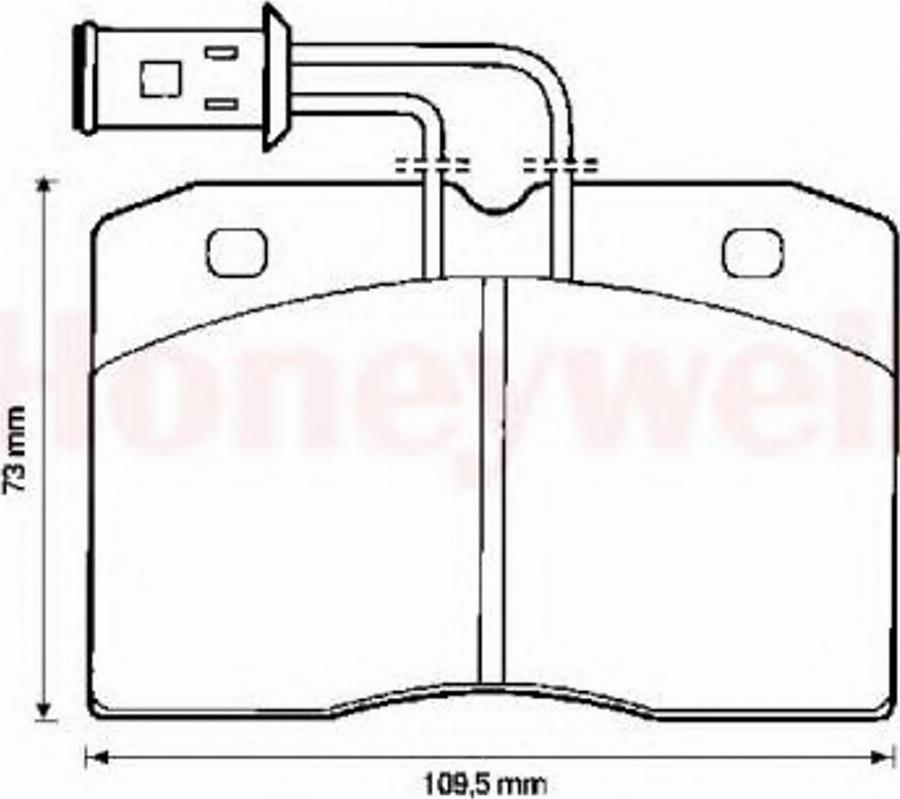 BENDIX 571447B - Комплект спирачно феродо, дискови спирачки vvparts.bg