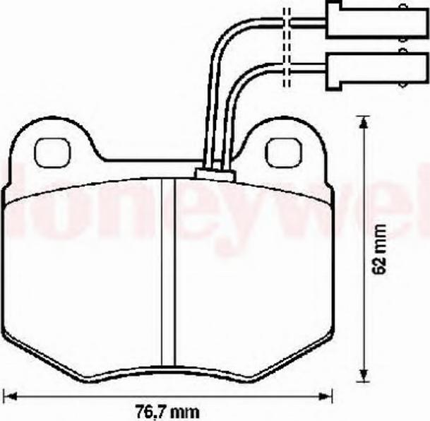 BENDIX 571450B - Комплект спирачно феродо, дискови спирачки vvparts.bg