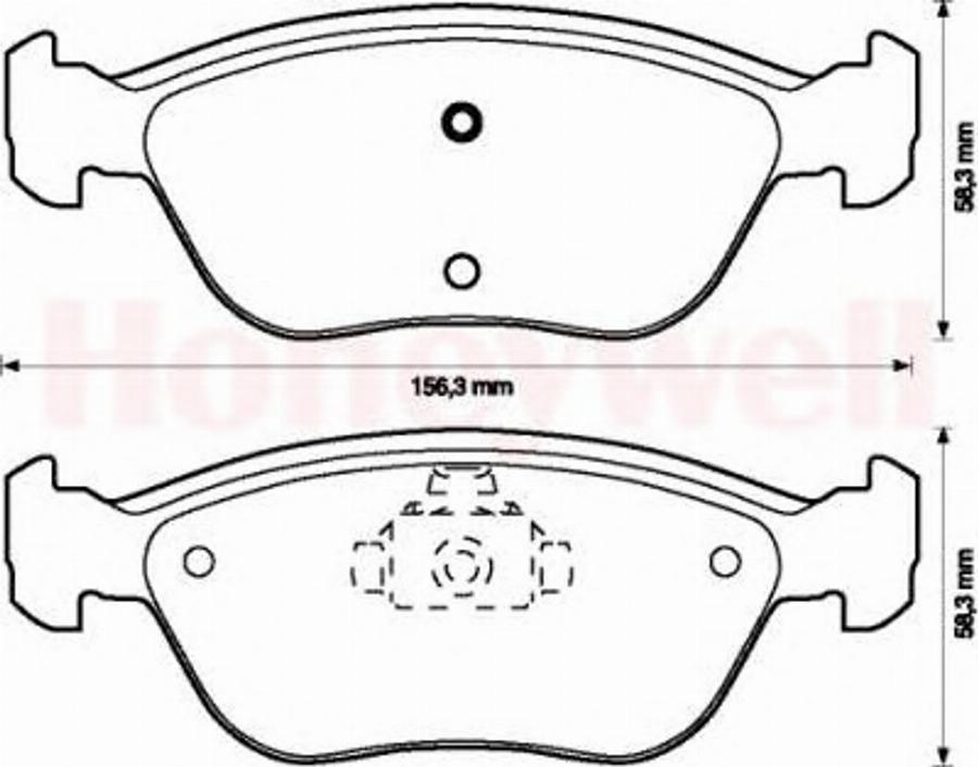 BENDIX 571457X - Комплект спирачно феродо, дискови спирачки vvparts.bg