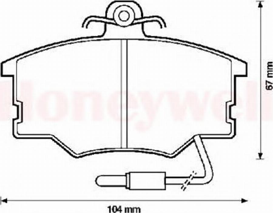 BENDIX 571426B - Комплект спирачно феродо, дискови спирачки vvparts.bg