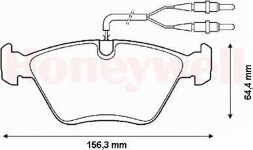 BENDIX 571420B - Комплект спирачно феродо, дискови спирачки vvparts.bg