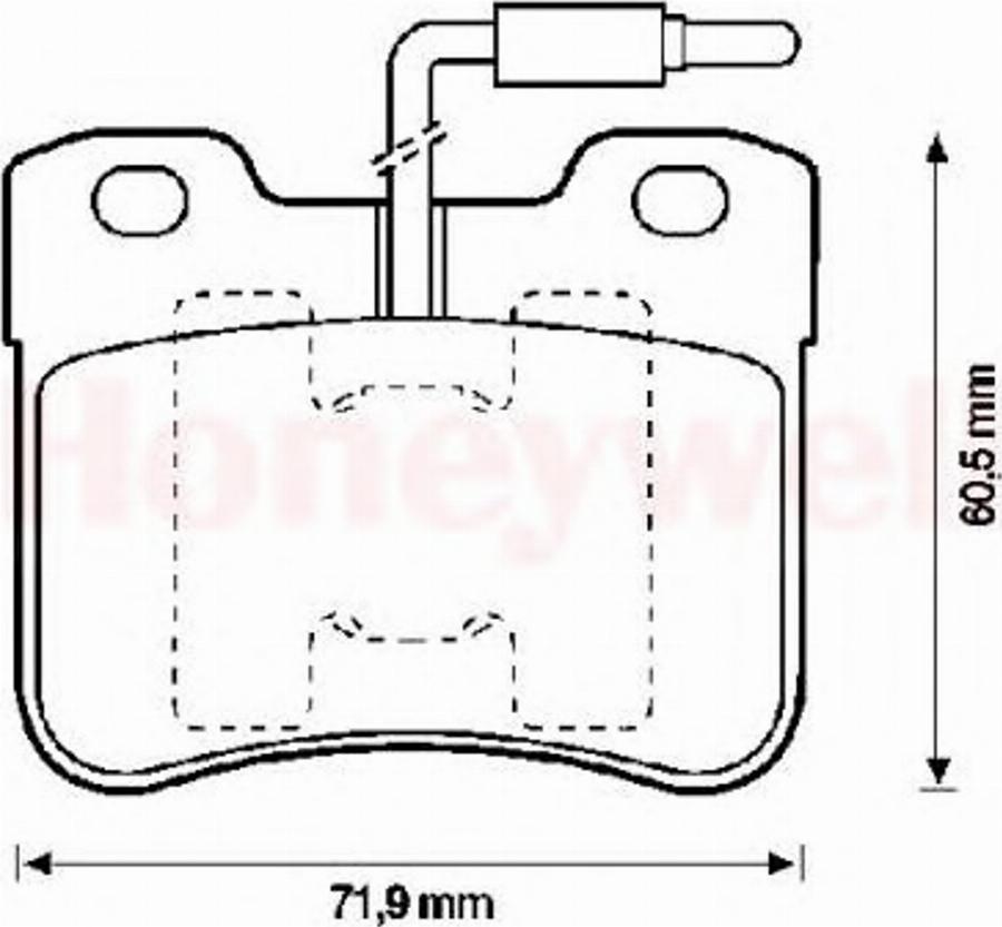 BENDIX 571473B - Комплект спирачно феродо, дискови спирачки vvparts.bg