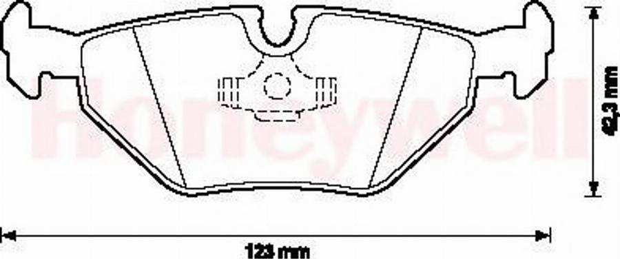 BENDIX 571546B - Комплект спирачно феродо, дискови спирачки vvparts.bg