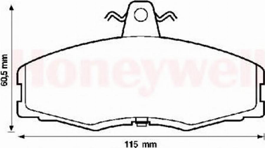 BENDIX 571540B - Комплект спирачно феродо, дискови спирачки vvparts.bg