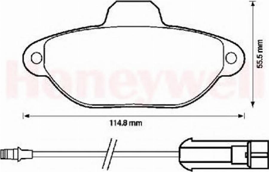 BENDIX 571523B - Комплект спирачно феродо, дискови спирачки vvparts.bg