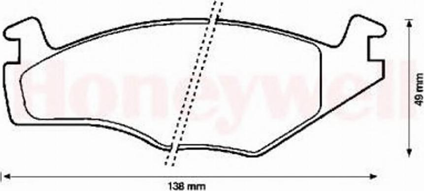 BENDIX 571848B - Комплект спирачно феродо, дискови спирачки vvparts.bg