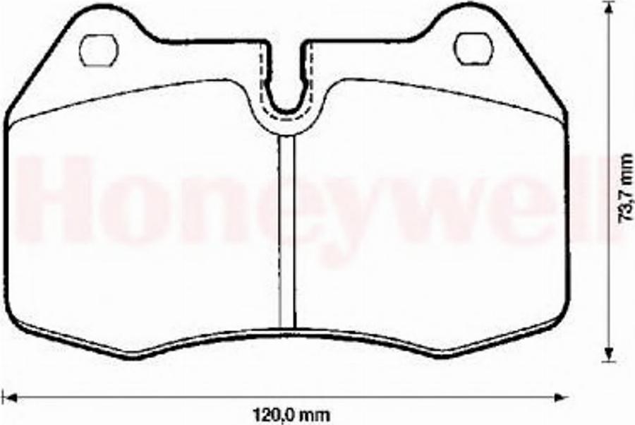 BENDIX 571852B - Комплект спирачно феродо, дискови спирачки vvparts.bg