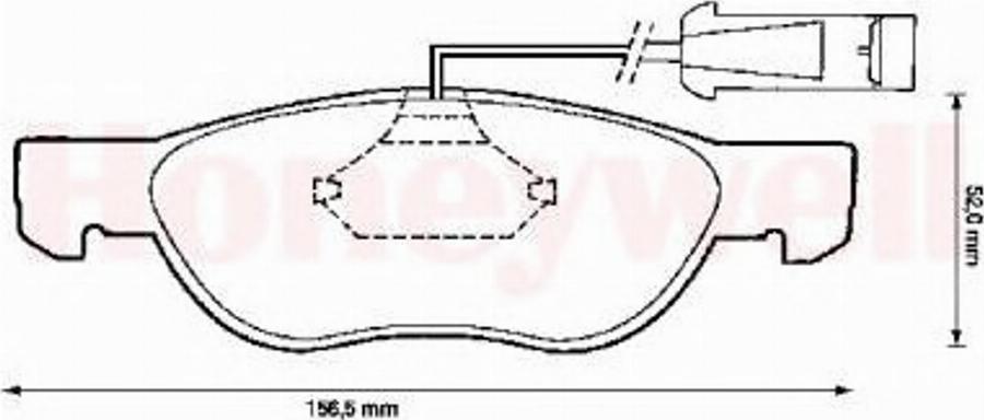 BENDIX 571883B - Комплект спирачно феродо, дискови спирачки vvparts.bg