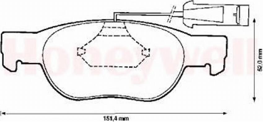 BENDIX 571882B - Комплект спирачно феродо, дискови спирачки vvparts.bg