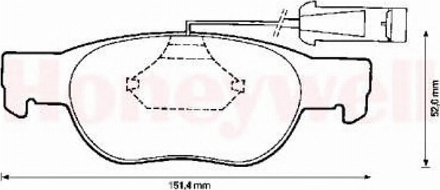 BENDIX 571887B - Комплект спирачно феродо, дискови спирачки vvparts.bg