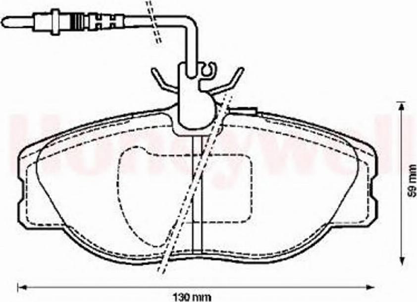 BENDIX 571838B - Комплект спирачно феродо, дискови спирачки vvparts.bg