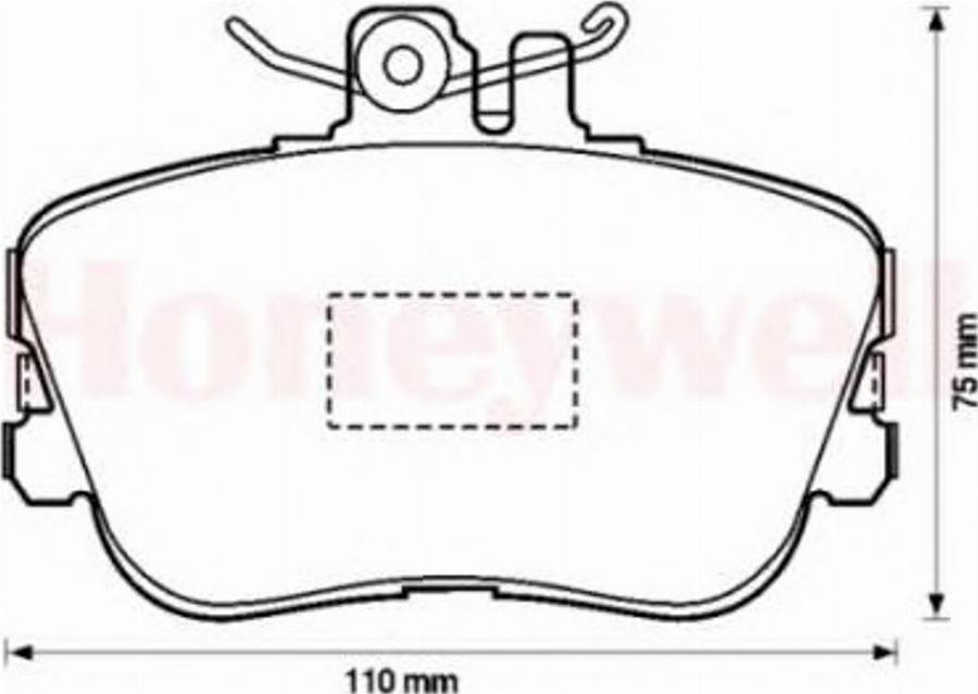 BENDIX 571828B - Комплект спирачно феродо, дискови спирачки vvparts.bg