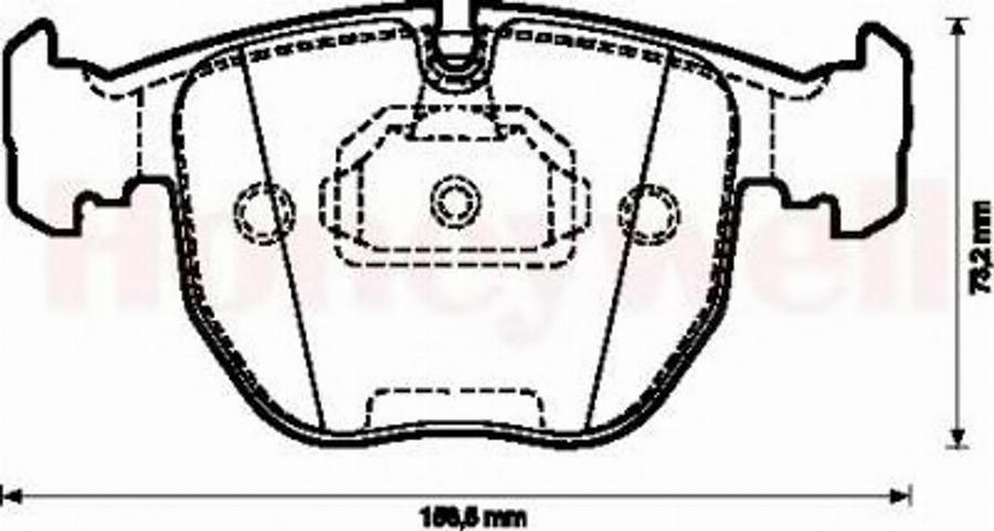 BENDIX 571873B - Комплект спирачно феродо, дискови спирачки vvparts.bg