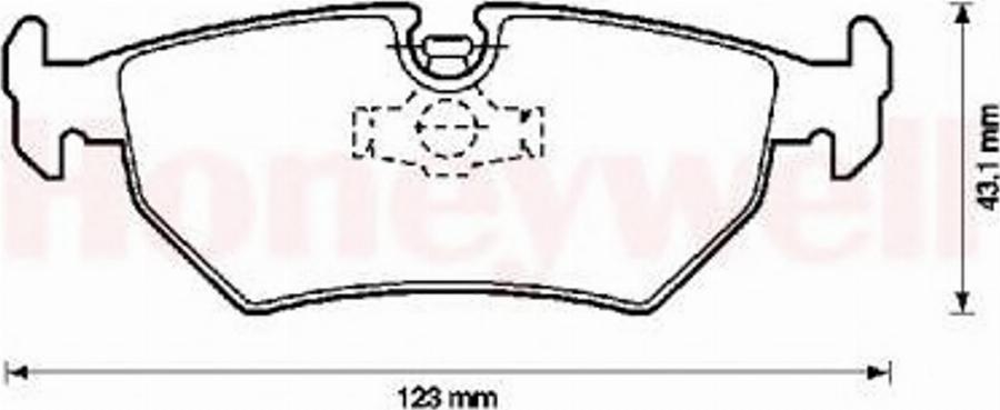 BENDIX 571395B - Комплект спирачно феродо, дискови спирачки vvparts.bg