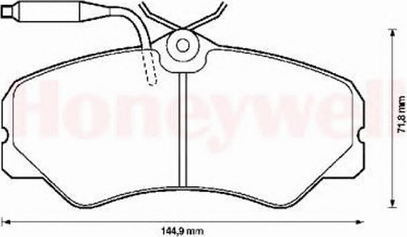 BENDIX 571393B - Комплект спирачно феродо, дискови спирачки vvparts.bg