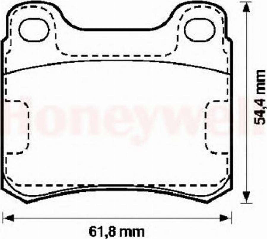 BENDIX 571344B - Комплект спирачно феродо, дискови спирачки vvparts.bg