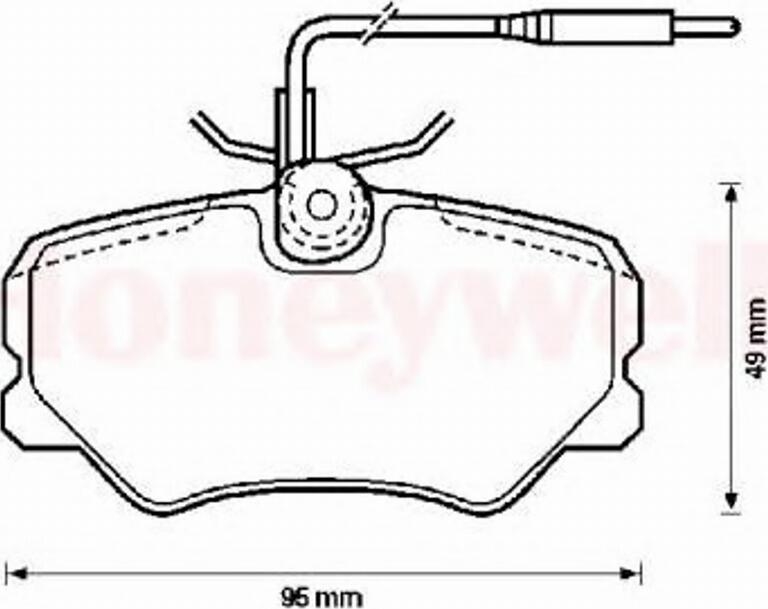 BENDIX 571359B - Комплект спирачно феродо, дискови спирачки vvparts.bg