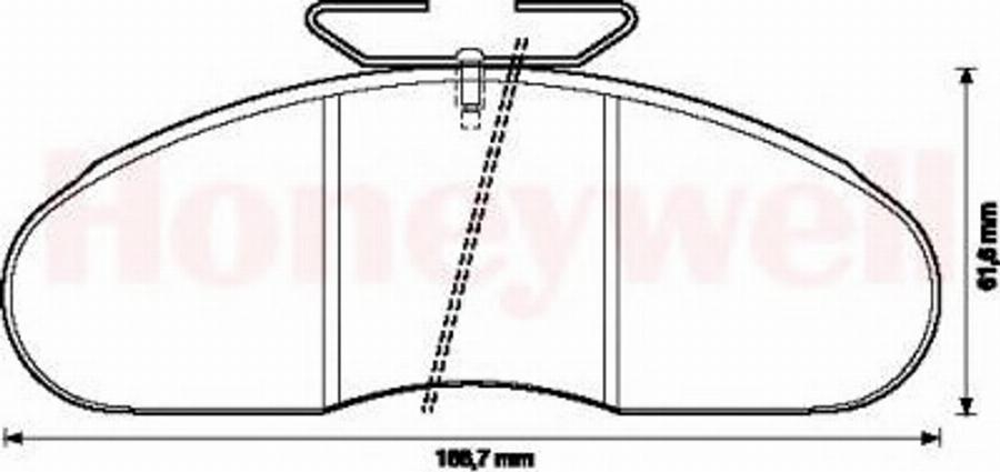 BENDIX 571368B - Комплект спирачно феродо, дискови спирачки vvparts.bg