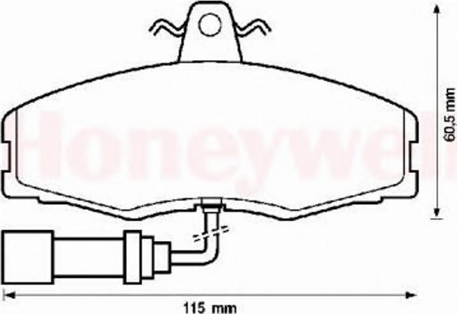 BENDIX 571308B - Комплект спирачно феродо, дискови спирачки vvparts.bg