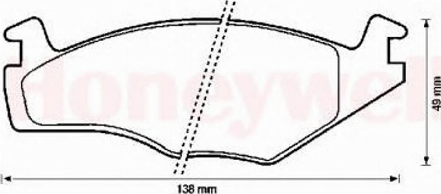 BENDIX 571317B - Комплект спирачно феродо, дискови спирачки vvparts.bg