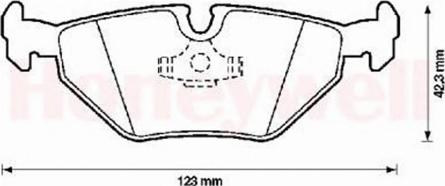 BENDIX 571387B - Комплект спирачно феродо, дискови спирачки vvparts.bg