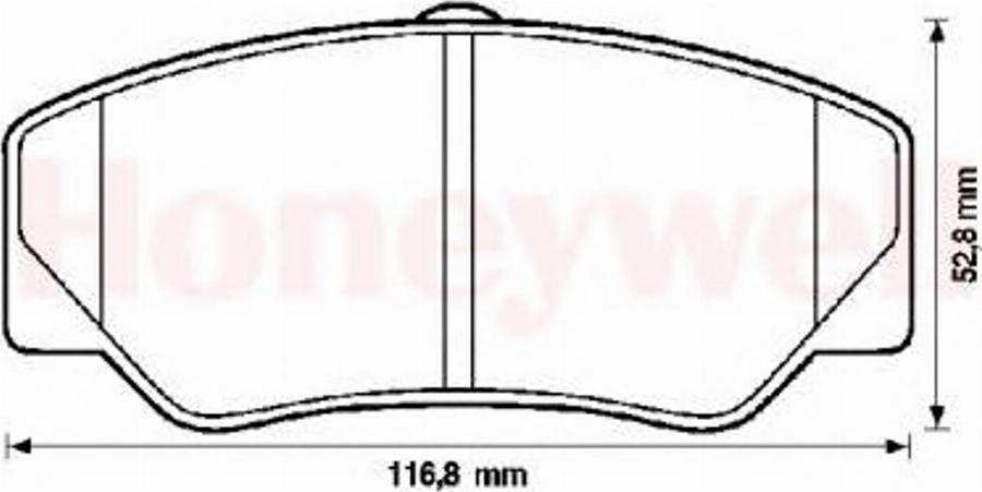 BENDIX 571336X - Комплект спирачно феродо, дискови спирачки vvparts.bg