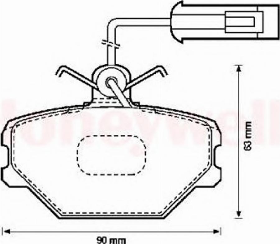 BENDIX 571330B - Комплект спирачно феродо, дискови спирачки vvparts.bg