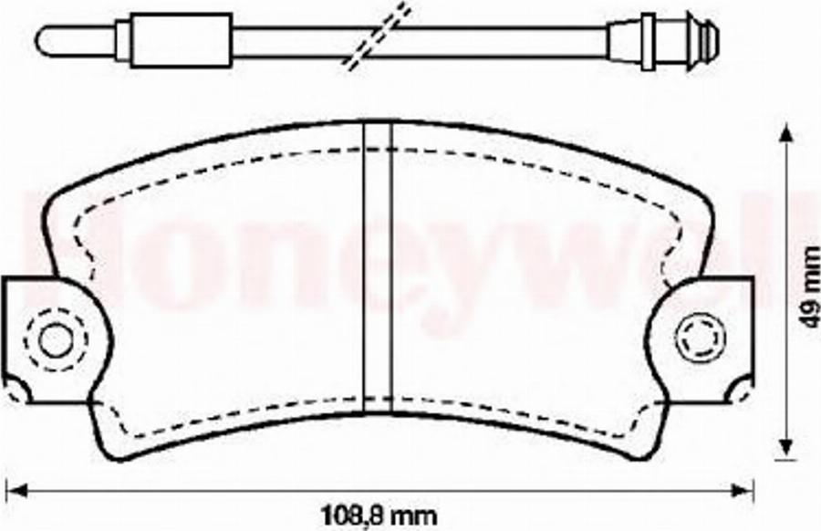 BENDIX 571337B - Комплект спирачно феродо, дискови спирачки vvparts.bg